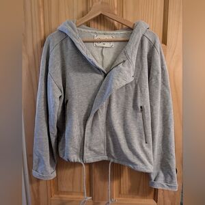 Gray Sweatshirt Jacket